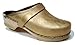 AM-Toffeln 100 Wooden Swedish Clog in Metallic Gold or Silver