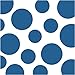 Creative Converting Celebrations 16 Count Chevron and Polka Dots Beverage Napkins, True Blue