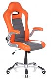HJH Office/Buerostuhl24 621700 Drehstuhl / Bürostuhl RACER SPORT orange / weiss