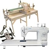 Grace Machine Quilter Pro (GMQ Pro) Machine Quilting Frame, 4th Rail, Juki TL98Q, Grace Speed Control, Bungee Clamps & QuiltCAD Quilting Pattern Software