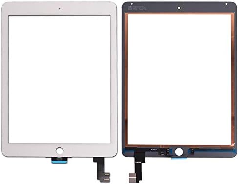 Ipad 6 ipad Air 2 Touch Panel,For ipad Health(TM)Touch Screen Digitizer Touch Screen Replacement Front Glass Lens Replacement Parts with Flex Cable+Camera Holder for ipad Air 2 9.7'' inch(white)