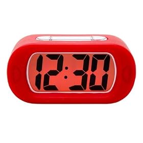 Red rubber alarm clock from Karlsson