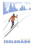 Cross Country Skier, Frisco, Colorado Giclee Poster Print