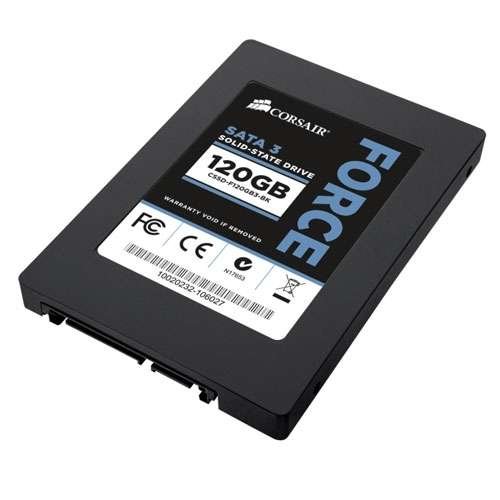 Corsair Force Series 3 120GB  (6Gb/s) SATA 3 SF2200 controller Asynchronous SSD (CSSD-F120GB3A-BK)