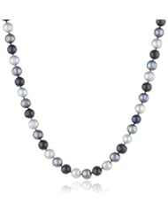 Honora "Black Tie" Black, Jet and Grey Freshwater Cultured Pearl Necklace, 36"