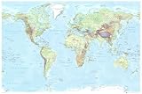 World Map Maps Poster Print, 36x24