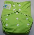 YoYoo One Size Bamboo Pocket Diaper Green - Compare to FuzziBunz
