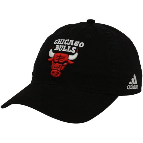 adidas Chicago Bulls Black Basic Logo Slouch Adjustable Hat