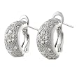 Sterling Silver CZ Pave Earrings