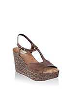 JULIE JULIE Sandalias de cuña (Pardo)