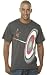 Retreez Vintage Dart on Target Graphic Printed Men's T-shirt - Dark Grey - Medium