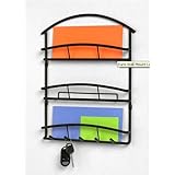 Wall mount letter MAIL ORGANIZER & Key Rack Decor NEW