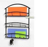IMAGE OF Wall mount letter MAIL ORGANIZER & Key Rack Decor NEW