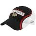 Reebok Chicago Blackhawks Black Colorblock Structured Adjustable Hat