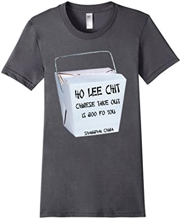 Ho Lee Chit Chinese Takeout Food American Apparel Tee Shirt - Female Medium - Asphalt