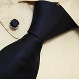 Dark Navy Solid Neck Ties for Men Striped Plain Birthday Gifts
Italian Style Silk Necktie Cuff Links Set 8303
