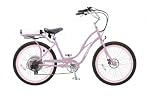 Pedego Step-Through Cruiser Pink with Pink Rims Tire/Seat Package: Black Balloon