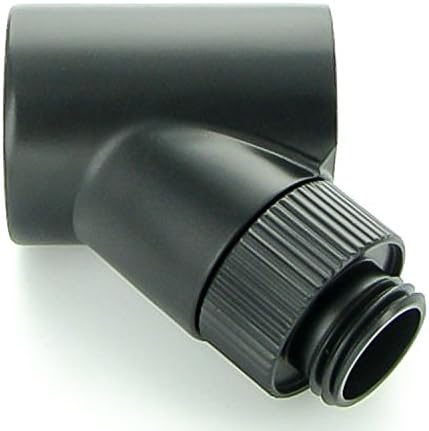 Monsoon G1/4" 45° Rotary Fitting with Light Port, 5/8" OD Matched Body, Matte Black