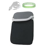 Black - Grey Amazon Kindle DX Reversible Carrying Sleeve + White Rapid Kindle DX Car Charger + Vangoddy tm, Live*Laugh*Love wrist band!!! (Kindle DX Not Included)