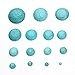 Linsoir Beads Natural Turquoise Gemstone Cabochons Round Flat-Back Design Dia=12mm/Pack of 10