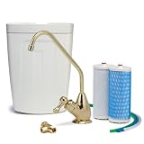 Aquasana AQ-4501.61 Premium Under Counter Water Filter System, Polished Brass