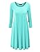 CTC Womens Round Neck 3/4 Sleeves Trapeze Dress