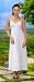 Women's Long Summer Embroidered Dress by 1 World Sarongs in White - Lined, Large