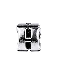 SilveRado (tm) SRM044 Sterling Silver Letter H Bead / Charm