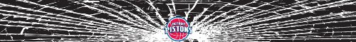 Detroit Pistons Shattered Auto Visor Decal