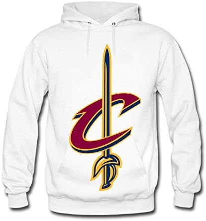 QILEI Fashion Printing Customized cleveland cavaliers Men's Classic Hoodie Sweatshirt Medium White