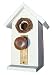Funky Randy Birdhouse 12.5" - Antique White Door Knob Key Plate Usable Free Stand R-109