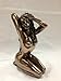 Bronzed Finish Kneeling Nude Woman Statue Sculpture