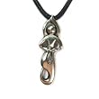 Meditation Goddess for Tranquility Pewter Pendant with Black Corded Necklace