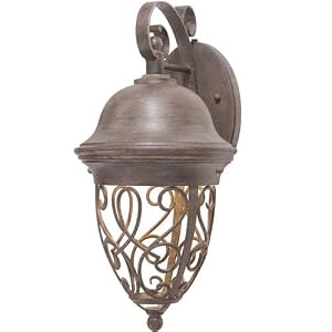 Golden Lighting 10517-M-COB Rivabella 1 Light Medium Outdoor Wall Fixture in Cor by 