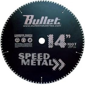 Carbide Tooth Metal Cutting Blade 14 x .09 x 100 Tooth- Used for Iron, Non-Ferrous Metals,... by Heleta