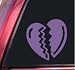 Broken Heart Vinyl Decal Sticker - Lavender