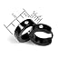 Black Stainless Steel Cubic Zirconia Huggie Hoop Earrings