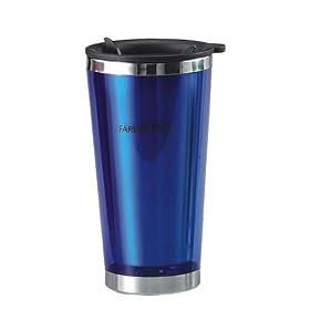 Farberware 16 oz Stainless Steel Blue Mug