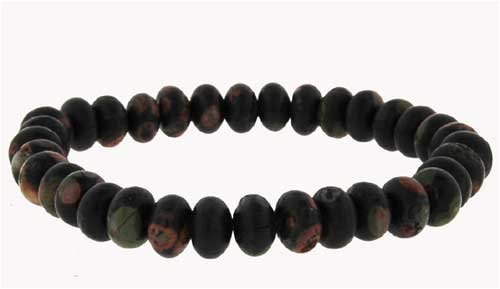 Click here to buy 8mm Rondell Bracelet - Flower Jasper.
