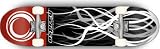 Classic Skateboards - Waves (Red & Black skateboard with waves design)