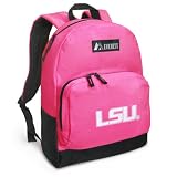 LSU Tigers Backpack Pink LSU for Travel, Daypack CUTE School Bags Best Unique Cute Gifts for Girls, Students Ladies -