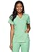 Grey's AnatomyTM Women's Wrap with Princess Seams Solid Scrub Top