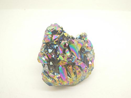 Natural Broken Rock Mineral Specimen Titanium Flame Aura Quartz Crystal Cluster Display Specimen Office or Home Tablepiece RS385