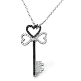 Leo Pizzo Black & White Diamond Key Pendant .64ct
