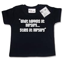 Dirty Fingers What happens at Nursery, stays at Nursery Baby & Toddler T-shirt 12-18 months, Black