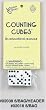 Bag of 6 16mm d6 Opaque White Dice with Black Pips