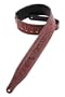 Levy's Leathers M17T03-BRG Carving Leather Tooled Guitar Strap,Burgundy