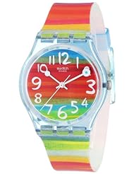 Swatch Womens GS124 Quartz Rainbow Dial Plastic Watch