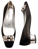 Dolce and Gabbana Ladies Shoes in Black Leather and Silver- (Authentic D&G Celtic Nero 4238 - Womens)