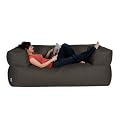 BaZi � Two Seater Bean Bag Sofa in CHARCOAL Barkweave Fabric